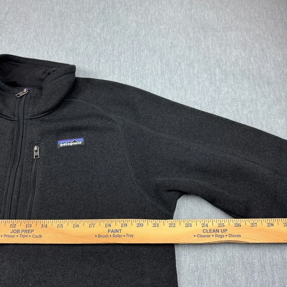 Patagonia Better Sweater Jacket Mens Medium Black‎ 1/4-Zip Fleece Logo 25523